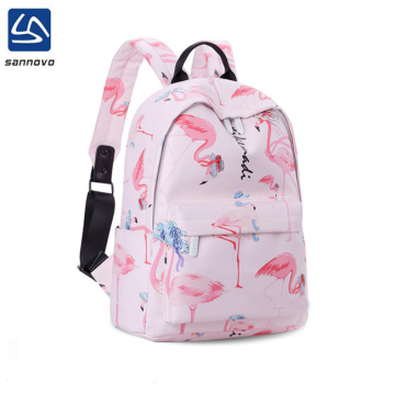 new style flamingo printing bags water-proof school bags backpack